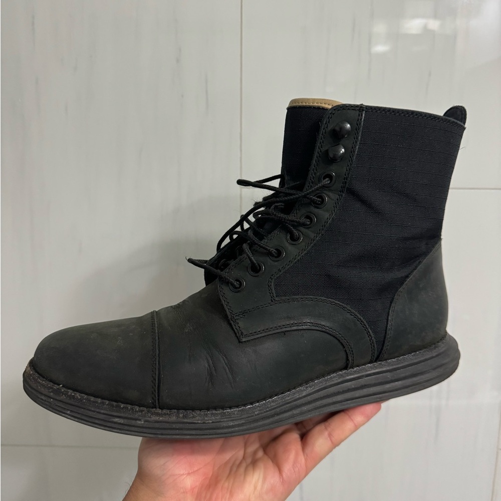 Cole Haan Lunargrand Lace Boots - Black, Size 8.5M - Picture 7 of 7